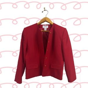 Talbots Petites size 10 Vintage Red Blazer